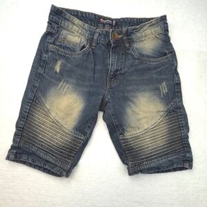 Southpole Jeans Shorts Mens Size 29 Distressed Moto Style‎ Blue y2k street wear